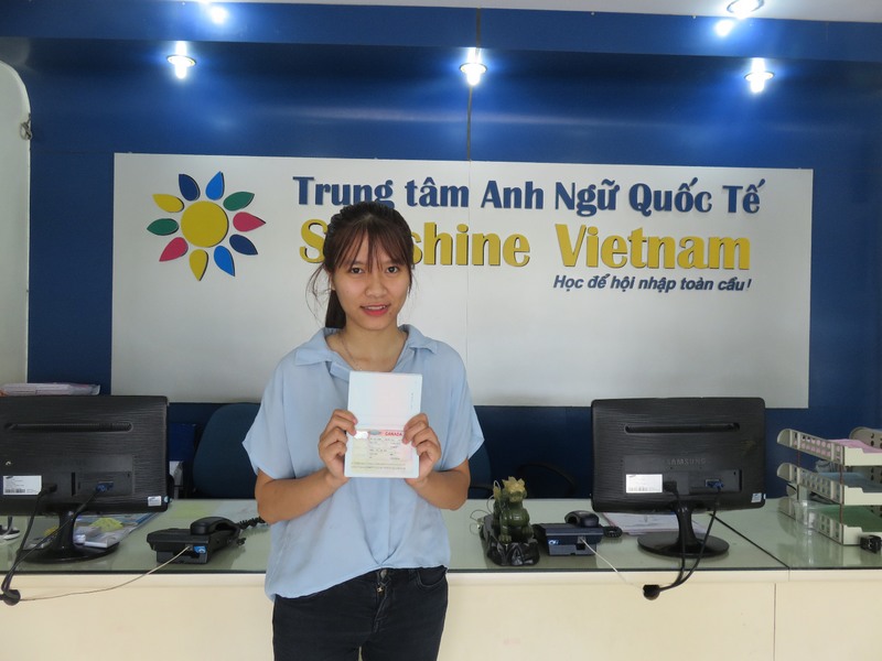 Visa du học Canada: Du học Sunshine Vietnam chúc mừng bạn Đồng Thị Lan Anh đỗ visa du học Canada