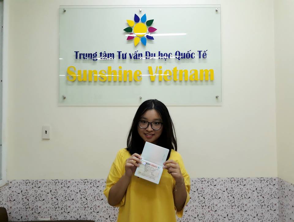 Visa du học Canada: Du học Sunshine Vietnam chúc mừng bạn Đỗ Hà Anh đỗ visa du học Canada