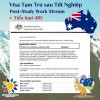VISA LÀM VIỆC SAU TỐT NGHIỆP TẠI ÚC - TIỂU LOẠI 485: Văn phòng Du học Sunshine Vietnam tại Úc (Sunshine Australia) xin chúc mừng em Nguyễn Thị Thảo đã được cấp Visa 485.